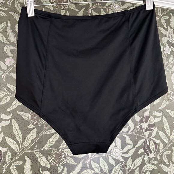 SOLD - J.Crew High-waisted bikini bottom in Italian matte / SMALL / BLACK - Picture 2 of 2